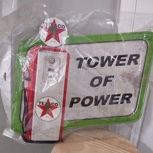 NEW! Vintage Style Texaco  Gasoline Metal/Tin  Embossed Wall sign man cave